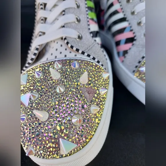 Christian Louboutin Studded High-Top Sneakers