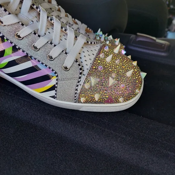 Christian Louboutin Studded High-Top Sneakers
