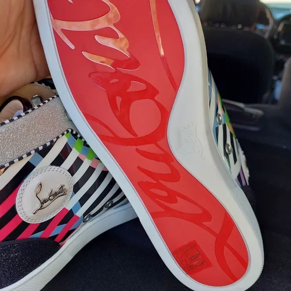 Christian Louboutin Studded High-Top Sneakers