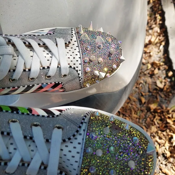 Christian Louboutin Studded High-Top Sneakers