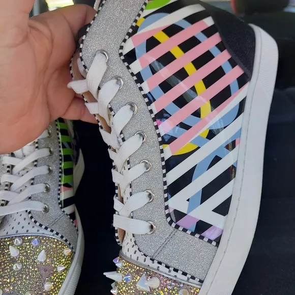Christian Louboutin Studded High-Top Sneakers