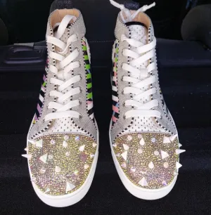 Christian Louboutin Studded High-Top Sneakers