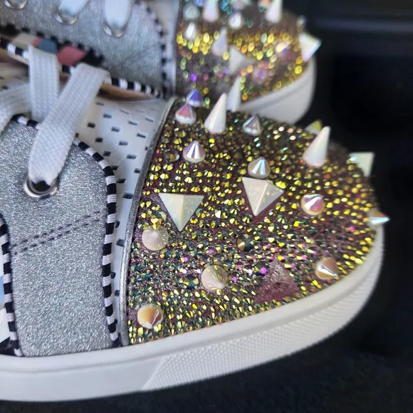 Christian Louboutin Studded High-Top Sneakers