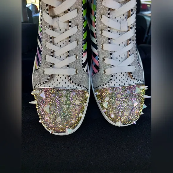 Christian Louboutin Studded High-Top Sneakers
