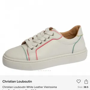 Christian Louboutin White Leather VieirissimaLow Top Sneakers