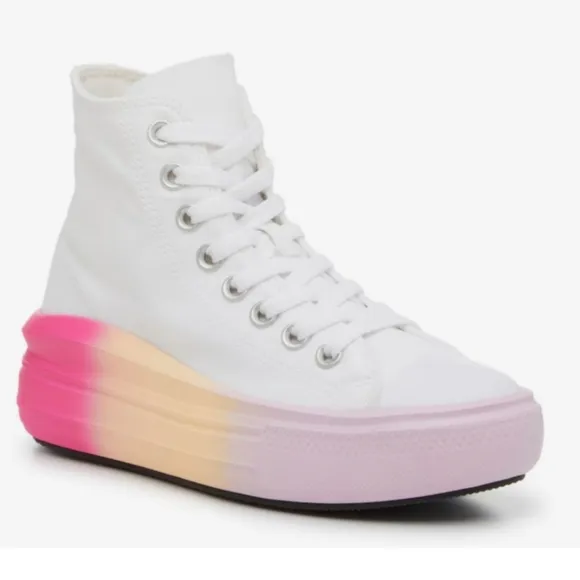 CHUCK TAYLOR ALL STAR MOVE PLATFORM BRIGHT OMBRE HIGH TOP SNEAKERS LIKE NEW