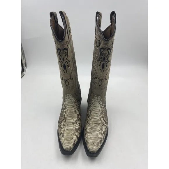 circle g by corral womens 6M python snip toe 14&quot; cowgirl boots L5698