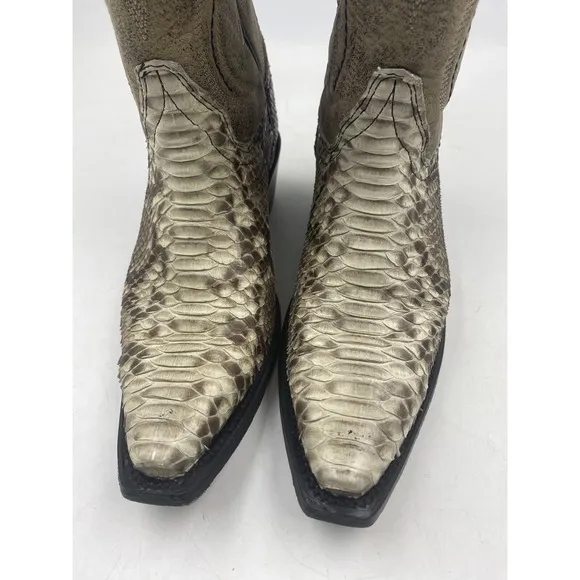 circle g by corral womens 6M python snip toe 14&quot; cowgirl boots L5698