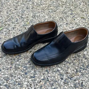 Clarks Black Leather Slip-On Shoes Size 15M