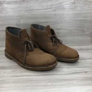 Clarks Boots Mens 10 M Brown Leather Chukka Ankle Boots