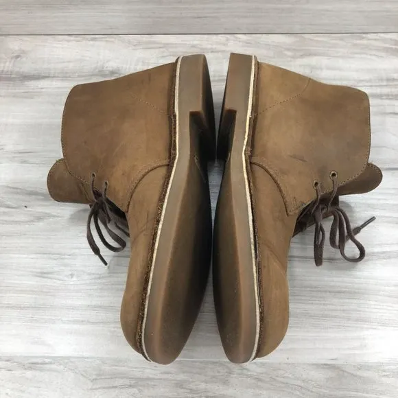 Clarks Boots Mens 10 M Brown Leather Chukka Ankle Boots