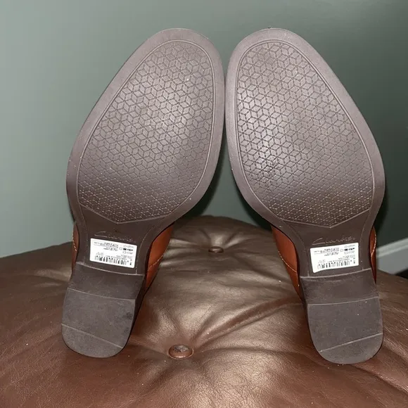 Clarks cognac leather boots size 7M