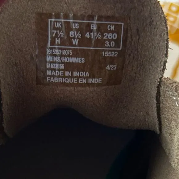 Clarks Collection Light Tan Suede Wallabee Chukka Boots Shoes Size 8.5W