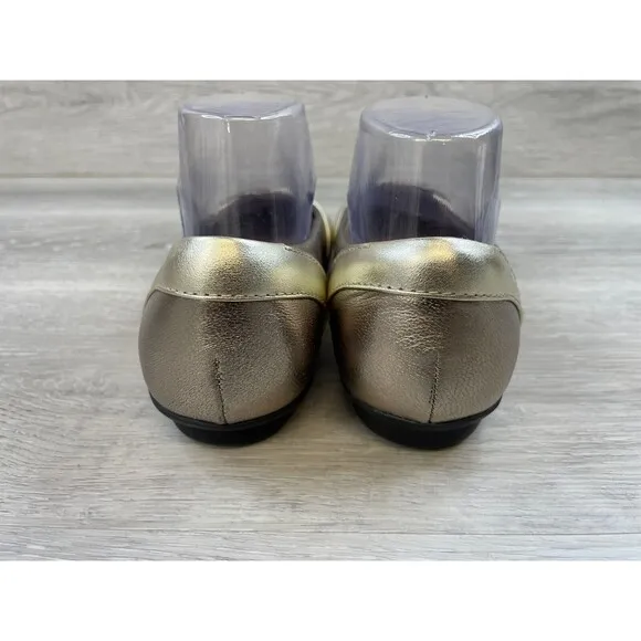 Clarks Gracelin Mia 26150920 Women's US 8.5W Gold Leather Slip-On Ballet Flat