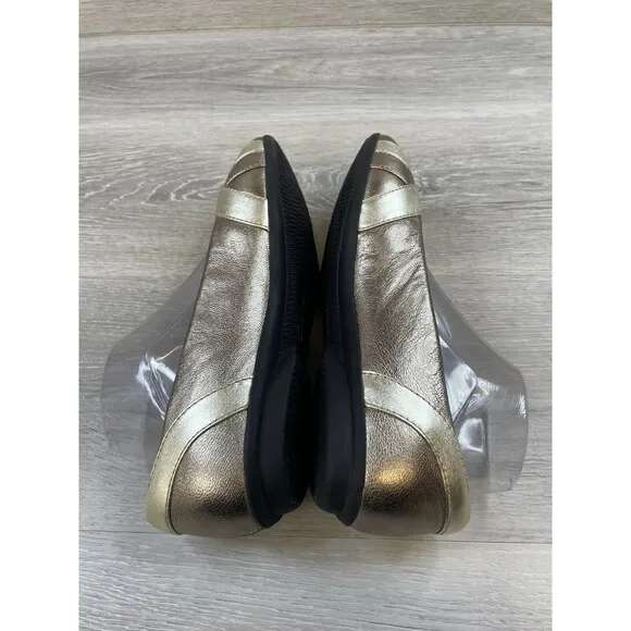 Clarks Gracelin Mia 26150920 Women's US 8.5W Gold Leather Slip-On Ballet Flat