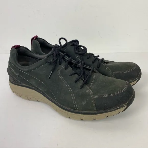 Clarks grey gray Wavewalk leather outdoor shoes