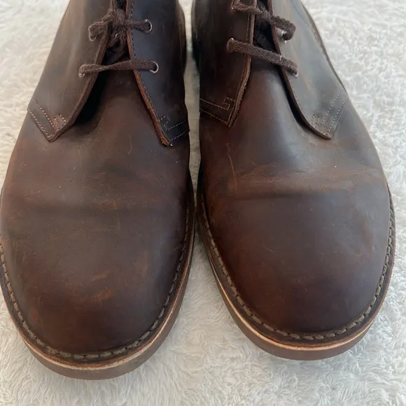 Clarks Men's Sz 13 Bushacre 2 Dark Brown Leather Lace Up Chukka Boots NWOT