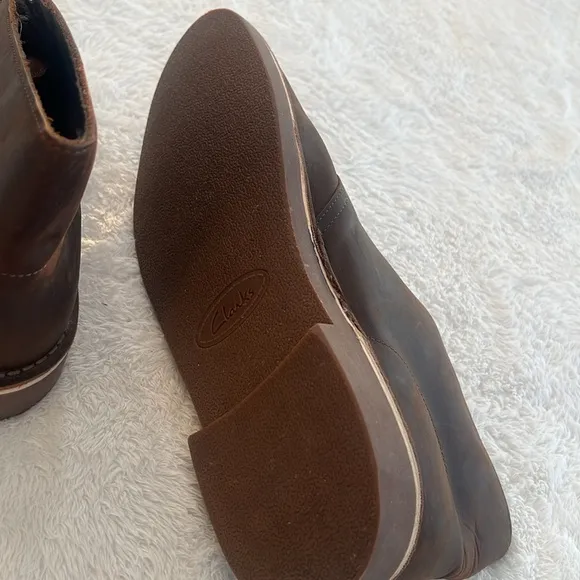 Clarks Men's Sz 13 Bushacre 2 Dark Brown Leather Lace Up Chukka Boots NWOT