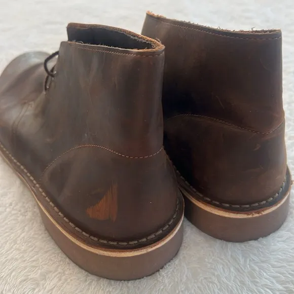 Clarks Men's Sz 13 Bushacre 2 Dark Brown Leather Lace Up Chukka Boots NWOT