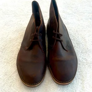 Clarks Men's Sz 13 Bushacre 2 Dark Brown Leather Lace Up Chukka Boots NWOT
