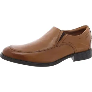 Clarks Mens Whiddon Step Tan Leather Slip On Padded Insole Loafers Shoes NWOB