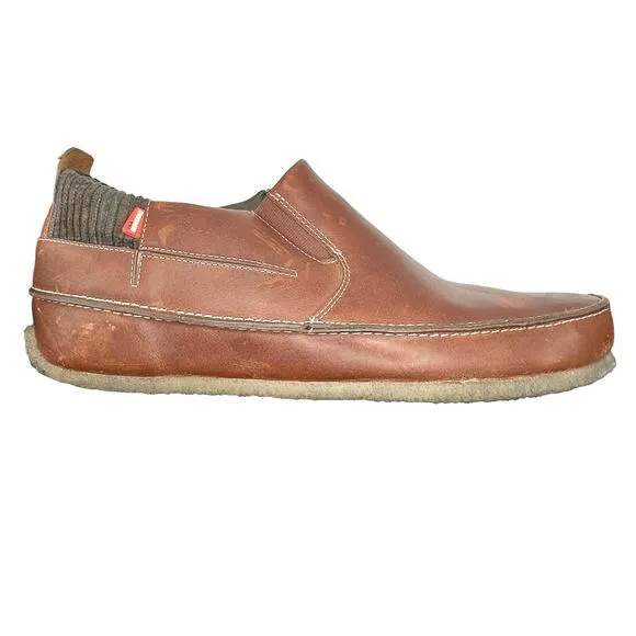 Clarks Originals | Men | Taiga Series Brown Leather Comfort Slip On Shoes | 13 M
