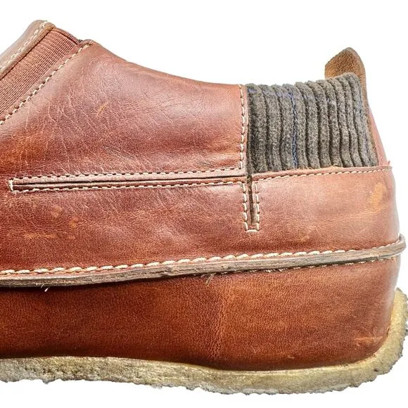 Clarks Originals | Men | Taiga Series Brown Leather Comfort Slip On Shoes | 13 M