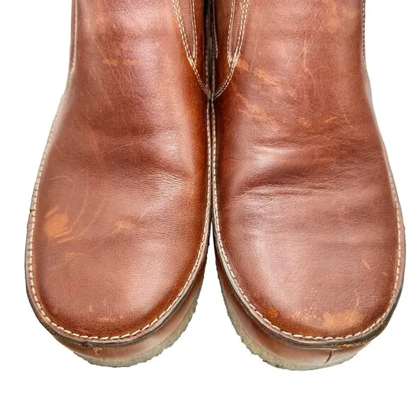 Clarks Originals | Men | Taiga Series Brown Leather Comfort Slip On Shoes | 13 M