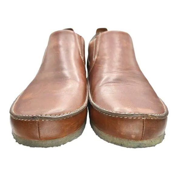 Clarks Originals | Men | Taiga Series Brown Leather Comfort Slip On Shoes | 13 M