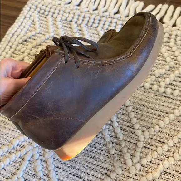 Clarks Stinson Hi 26063363 Mens Brown Leather Lace Up Chukkas Boots -‎ Size 6 m