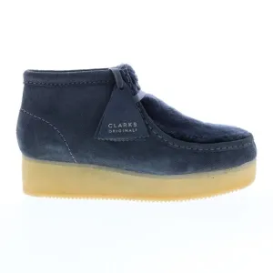Clarks Womens Wallabee Wedge Gray Boots (NWT)