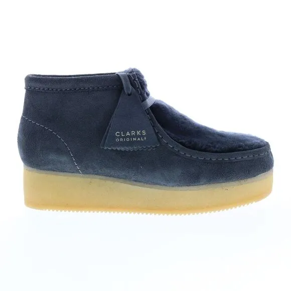 Clarks Womens Wallabee Wedge Gray Boots (NWT)