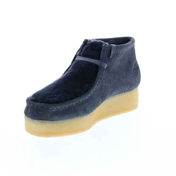 Clarks Womens Wallabee Wedge Gray Boots (NWT)
