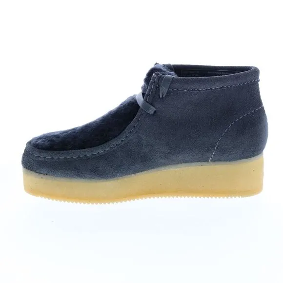 Clarks Womens Wallabee Wedge Gray Boots (NWT)