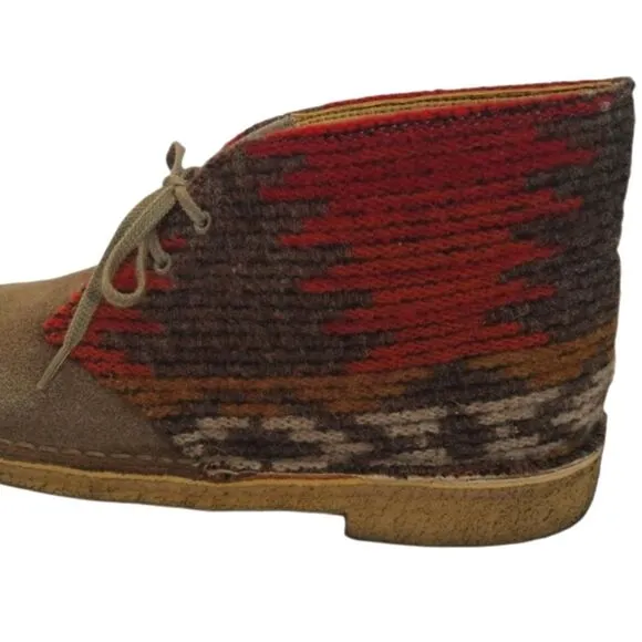 Clarks Woolrich Wool Chukka Desert Western Aztec Boots Shoes