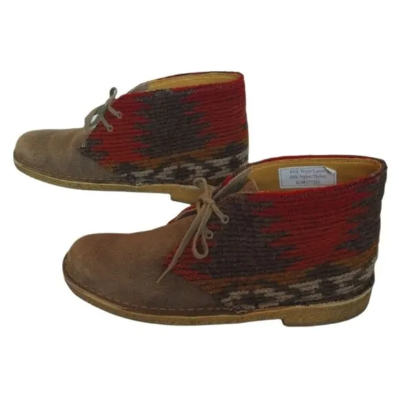 Clarks Woolrich Wool Chukka Desert Western Aztec Boots Shoes