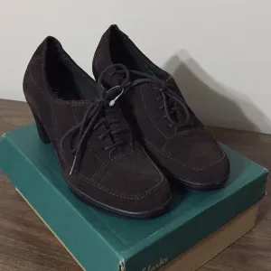 CLARKS.....Brown Suede shoes