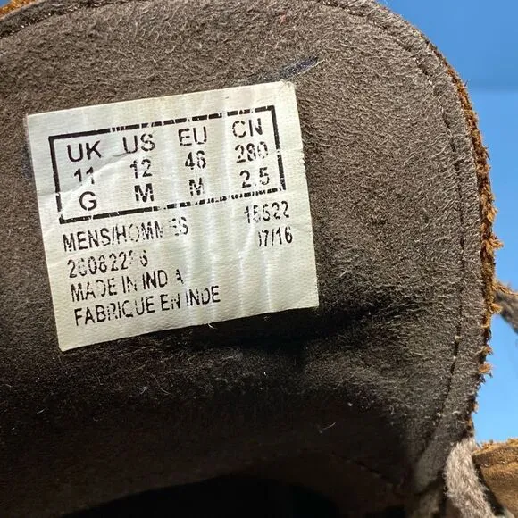 Clarks Bushacre Chukka Ankle Boots Brown Leather Shoes 15522 Size 12 M