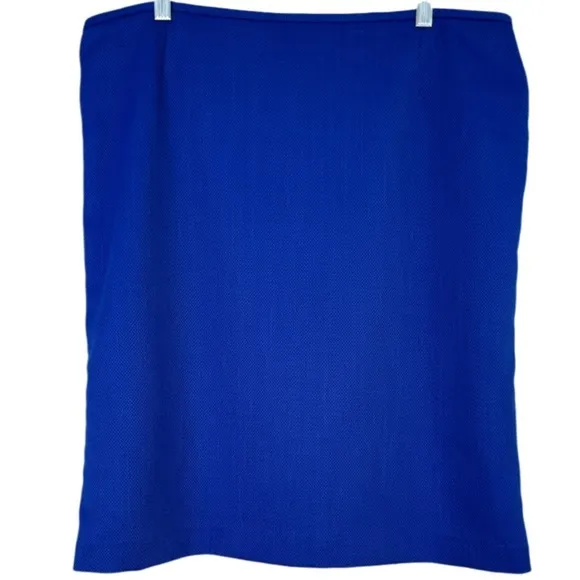Classic Pencil Skirt Midi Length Royal Blue Dressy Career Formal Womens Size 18