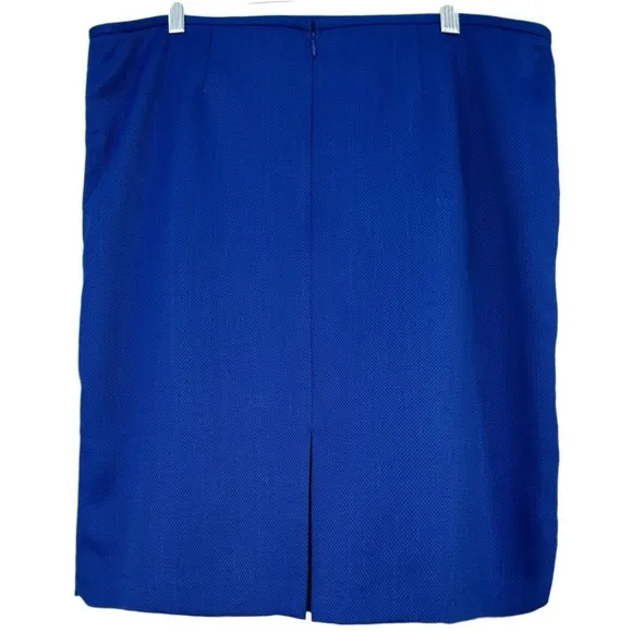 Classic Pencil Skirt Midi Length Royal Blue Dressy Career Formal Womens Size 18
