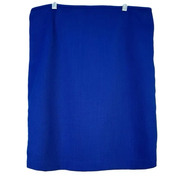 Classic Pencil Skirt Midi Length Royal Blue Dressy Career Formal Womens Size 18