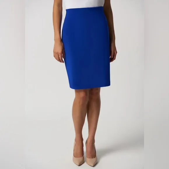 Classic Pencil Skirt Midi Length Royal Blue Dressy Career Formal Womens Size 18