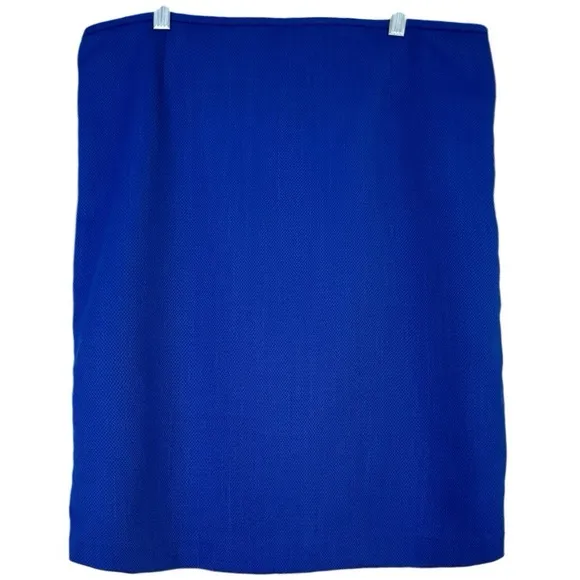 Classic Pencil Skirt Midi Length Royal Blue Dressy Career Formal Womens Size 18