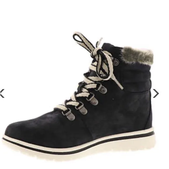 Cliffs by White Mountain Women's Hallett Lace-up Booties - Blackboots, shoes 7