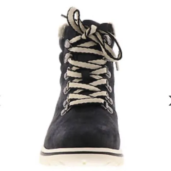 Cliffs by White Mountain Women's Hallett Lace-up Booties - Blackboots, shoes 7