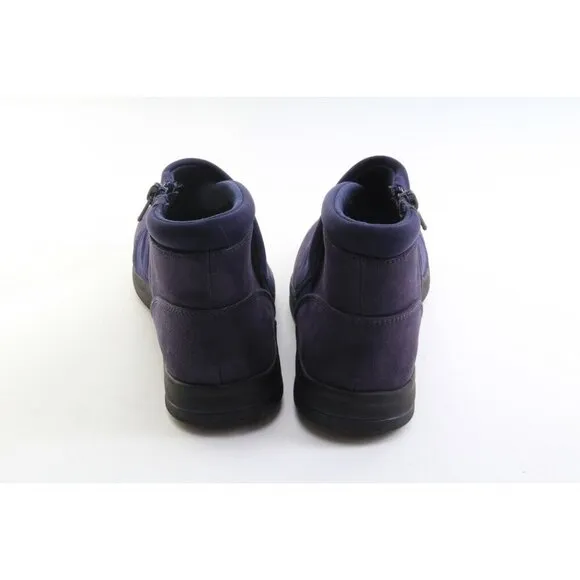 Cloudsteppers By Clark's Navy Breeze Dusk Booties Ankle Boots Zip Up Shoes 6