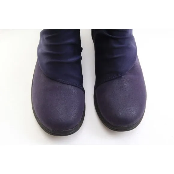 Cloudsteppers By Clark's Navy Breeze Dusk Booties Ankle Boots Zip Up Shoes 6