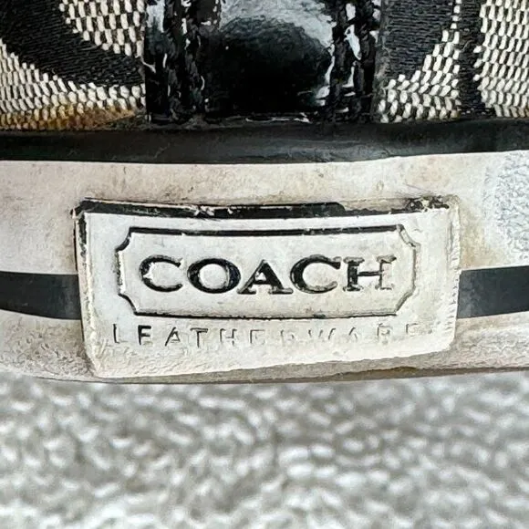 Coach Bonney Signature Plaid Lined Fold Down High Top Lace Up Sneakers Size 8.5