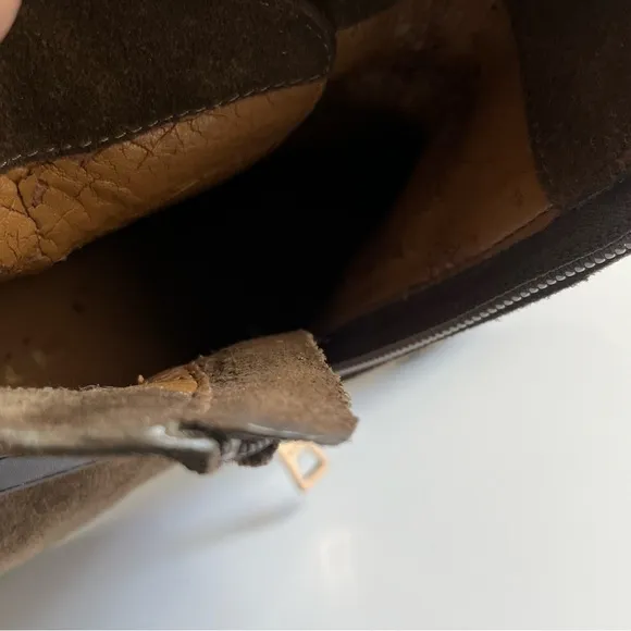 COACH- Dark Green Olive Ankle Boots with Zipper Size 7.5