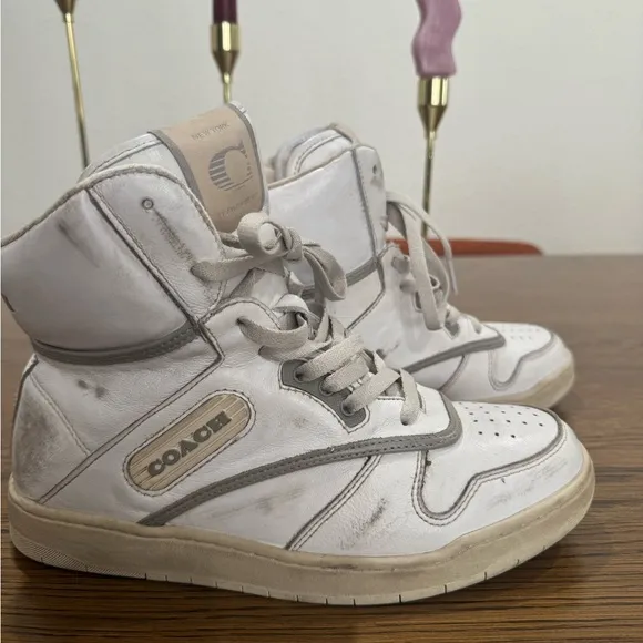 Coach White High-Top Sneakers
